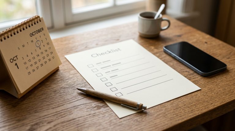 A desk checklist and calendar preparing for the EOIR fee inflation adjustment.